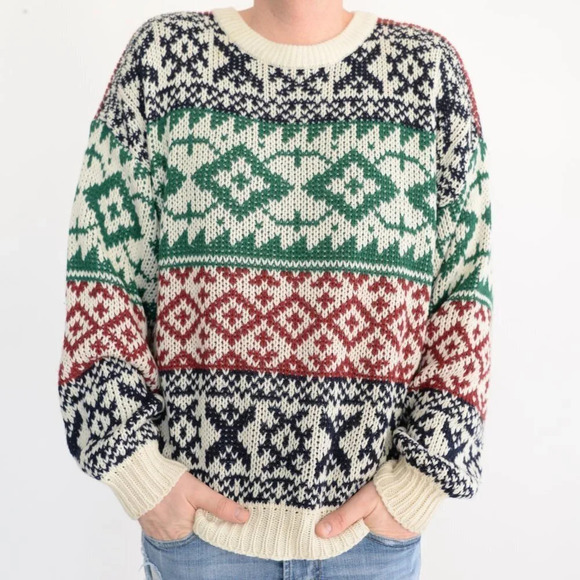 Original Cube Mulit-colour Knit Crewneck Sweater - Picture 2 of 14